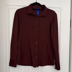 🇨🇦Kit and Ace Brown On The Move Button Down Shirt for Women, size Small